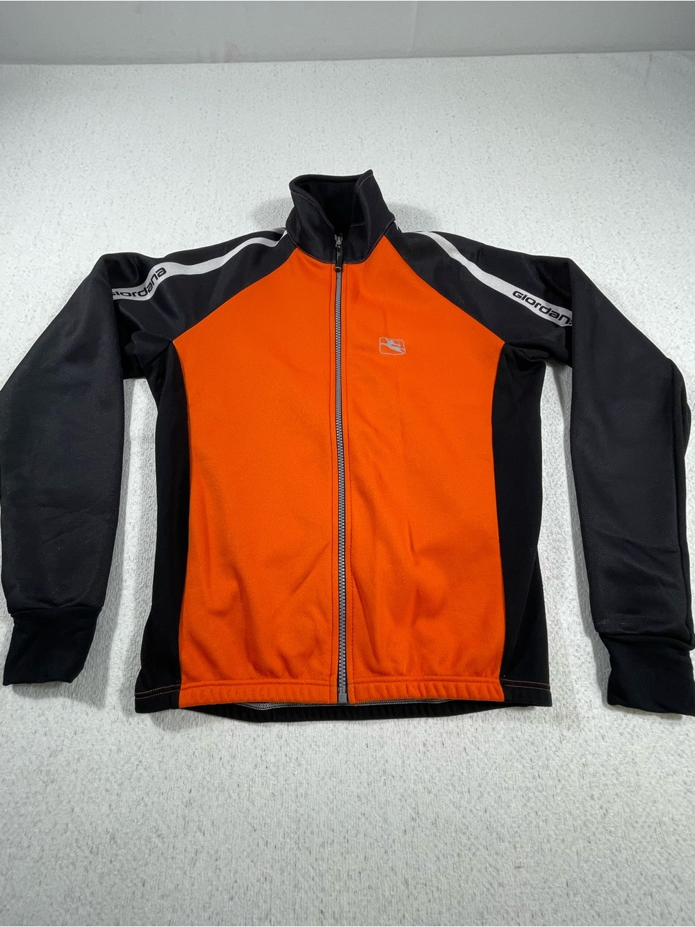 Giordana Men's Cycling Jersey Full Zip Long Sleeve (M)Orange/Black.SKU#0661
